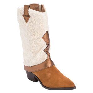 DWRS LABEL Made In Portugal Fold Over Boots With Suede Vamp